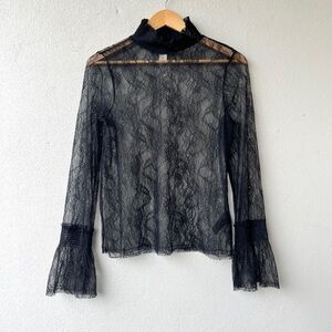 H&M | Lace Mockneck Top